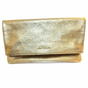 Saint Laurent Metallic Foldover Clutch - Pristine Condition